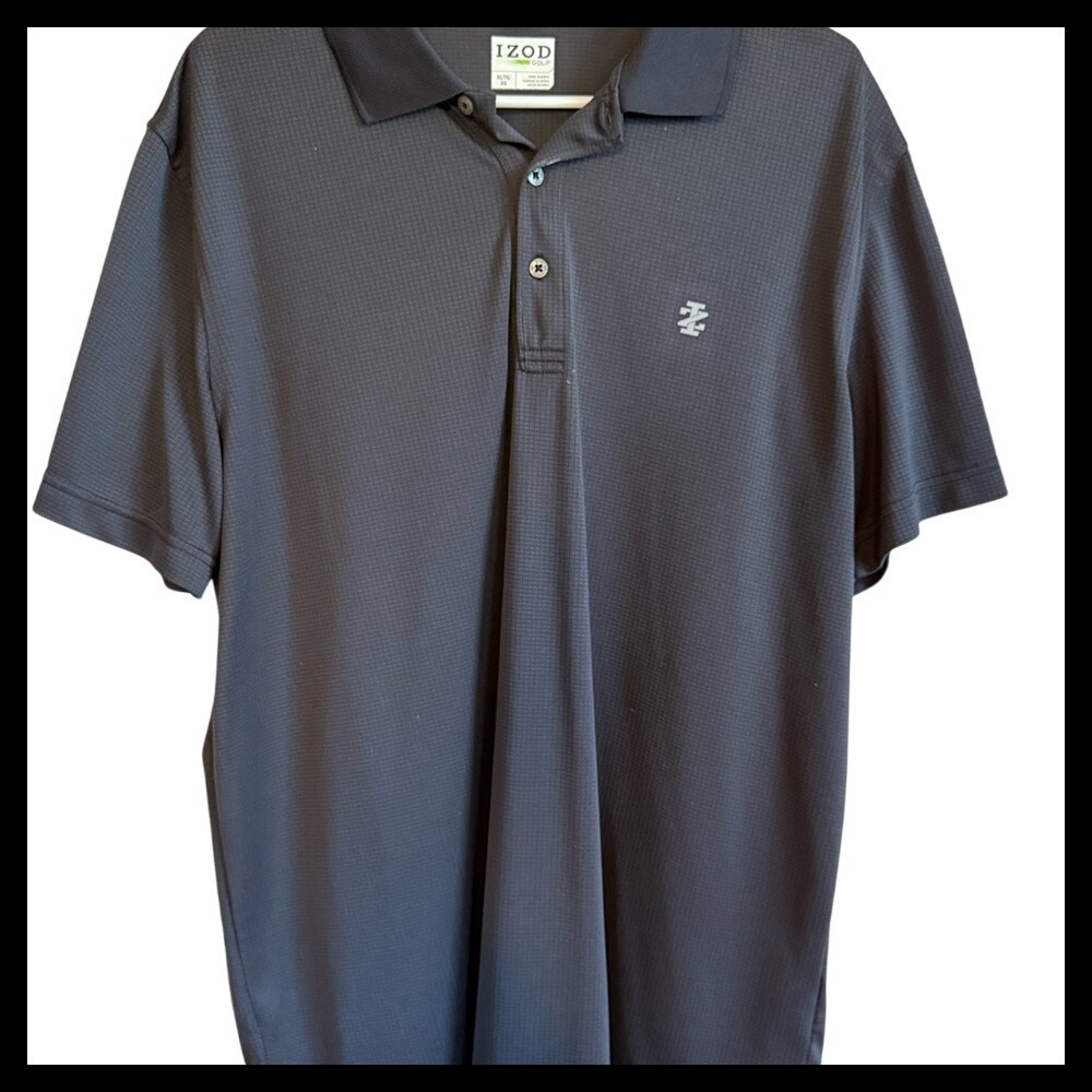 IZOD Golf Polo Shirt Mens Extra Large XL Gray Performance Athletic